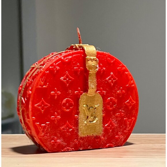 Inspired Red & Gold Decorative Candle - Picture 5 of 9